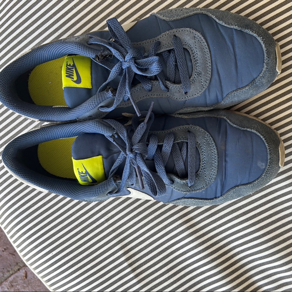 Nike Gray and Neon Green Athletic Shoes